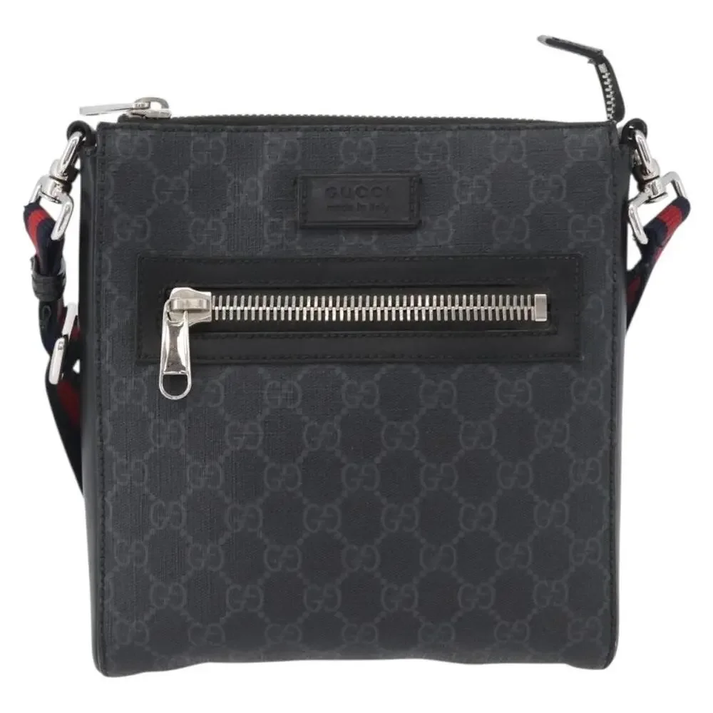 Gucci GG Supreme Web Shoulder Bag Black